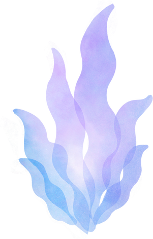 Watercolor Fresh Seaweeds